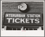 Sign at entrance to interurban terminal, Oklahoma City, Oklahoma