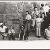 Tourists at cliff dwellings in Mesa Verde National Park, Colorado