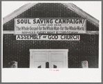 Sign on Assembly of God church, Pleasanton, New Mexico