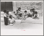 Tesuque pueblo, New Mexico. Indian children