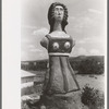 Colored statue, work of Cimarron, New Mexico, artist