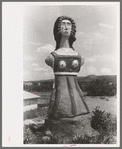 Colored statue, work of Cimarron, New Mexico, artist