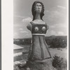 Colored statue, work of Cimarron, New Mexico, artist