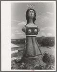 Colored statue, work of Cimarron, New Mexico, artist