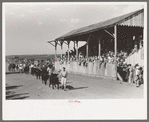 Parade of the champions by 4-H Club members at 4-H Club fair, Cimarron, Kansas