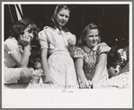 Girls at 4-H Club fair, Cimarron, Kansas