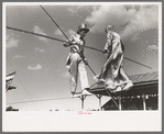 Tightrope performers at 4-H Club fair, Cimarron, Kansas