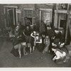 Henry Davis, Warren Coleman, John W. Bubbles, Todd Duncan, Edward Matthews, Anne Brown and unidentified others in crapgame scene of the stage production Porgy and Bess
