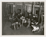 Henry Davis, Warren Coleman, John W. Bubbles, Todd Duncan, Edward Matthews, Anne Brown and unidentified others in crapgame scene of the stage production Porgy and Bess