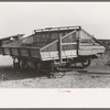 Hay wagons on farm in Sheridan County, Kansas