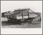 Hay wagons on farm in Sheridan County, Kansas