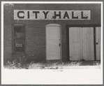 Details of the city hall, Forgan, Oklahoma. Forgan is a ghost town and the city hall is  no longer occupied