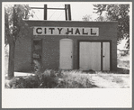 Details of the city hall, Forgan, Oklahoma. Forgan is a ghost town and the city hall is  no longer occupied