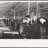 Interior of diesel engine motor plant in oil refinery, Seminole, Oklahoma