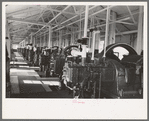 Interior of diesel engine motor plant in oil refinery, Seminole, Oklahoma