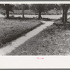 Sidewalk in Syracuse, Kansas. The level on the ground on either side of the sidewalk was the same as that of the sidewalk a year ago. The raise in elevation is due to dust and dirt which drifted in