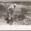 Quick work with the shovel is required in irrigation by Mr. Johnson, Syracuse, Kansas