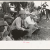 Spectators at Bean Day rodeo, Wagon Mound, N.M