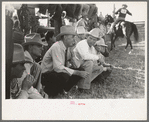 Spectators at Bean Day rodeo, Wagon Mound, N.M