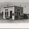 Hamburger stand with old brands, Dumas, Texas
