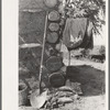 Corner of adobe house, Taos County, New Mexico