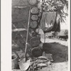 Corner of adobe house, Taos County, New Mexico