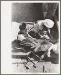 Spanish-American farm children playing, Taos County, N.M