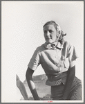 Girl at Bean Day rodeo, Wagon Mound, N.M