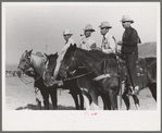 Judges at Bean Day rodeo, Wagon Mound, N.M