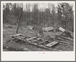 Primitive sled used for hauling timber from the woods, Bradford, Vermont