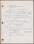 Stage manager's cue sheet