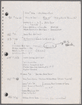 Stage manager's cue sheet