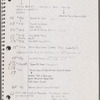 Stage manager's cue sheet
