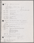 Stage manager's cue sheet