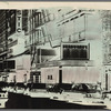 Handpainted negative photo print of the Majestic Theatre with "Fiddler on the Roof" marquee