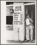 Entrance to cafe, market square, Waco, Texas