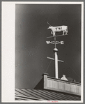 Weather vane with old cattle brand belonging to Dan Houston, an early settler of Gonzales County, Gonzales, Texas