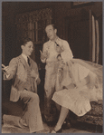 Ross Alexander (on his knees), Donald Meek (standing behind) and Barbara Robbins (wedding veil) in the stage production After Tomorrow