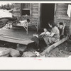 Front porch of tenant farmer's house near Warner, Oklahoma