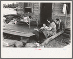 Front porch of tenant farmer's house near Warner, Oklahoma