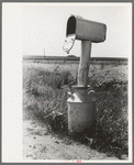 Mail box set up in milk can near Hydro, Oklahoma