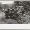 Shed of white tenant farmer, McIntosh County, Oklahoma