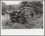 Shed of white tenant farmer, McIntosh County, Oklahoma