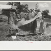 Bedding of agricultural workers' family near Vian, Sequoyah County, Oklahoma