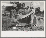 Bedding of agricultural workers' family near Vian, Sequoyah County, Oklahoma