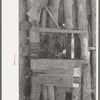 Detail of construction of shed of Indian agricultural day laborer, McIntosh County, Oklahoma