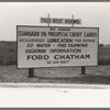 Sign showing various services rendered by service station. Waco, Texas