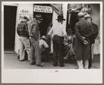 Group of men. Market Square,  Waco, Texas