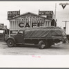 Truck in front of public scales, De Leon, Texas