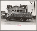 Truck in front of public scales, De Leon, Texas